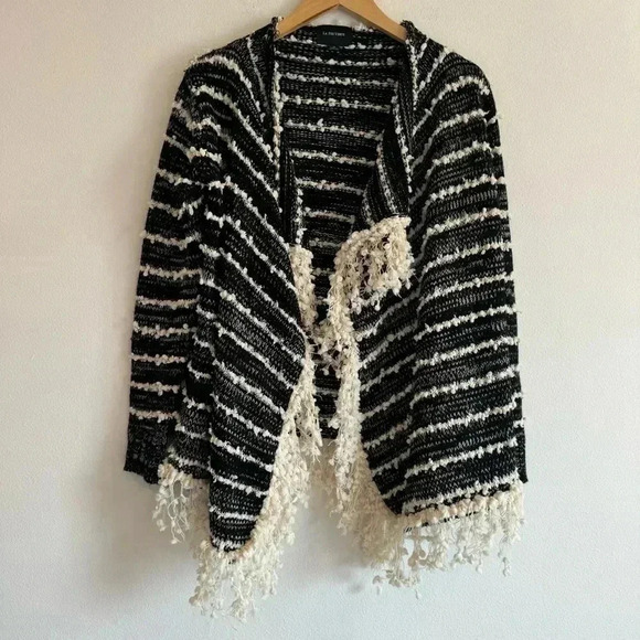 La Fee Verte Open Front Slouchy Cardigan Boho M - Picture 2 of 9